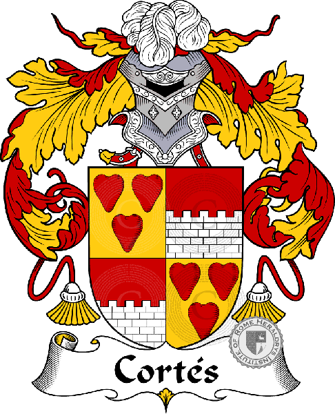 Coat of arms of family Cortés