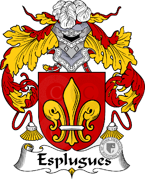 Coat of arms of family Esplugues