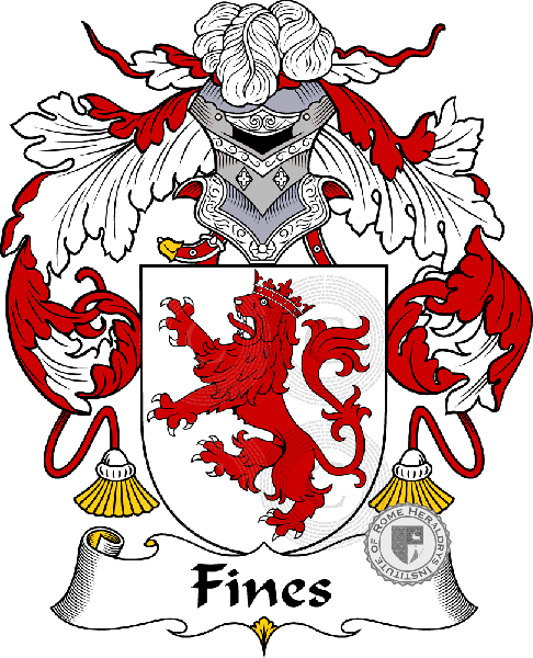 Coat of arms of family Fines
