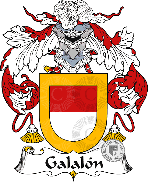 Coat of arms of family Galalón or Galaón