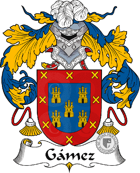 Coat of arms of family Gámez or Gámiz