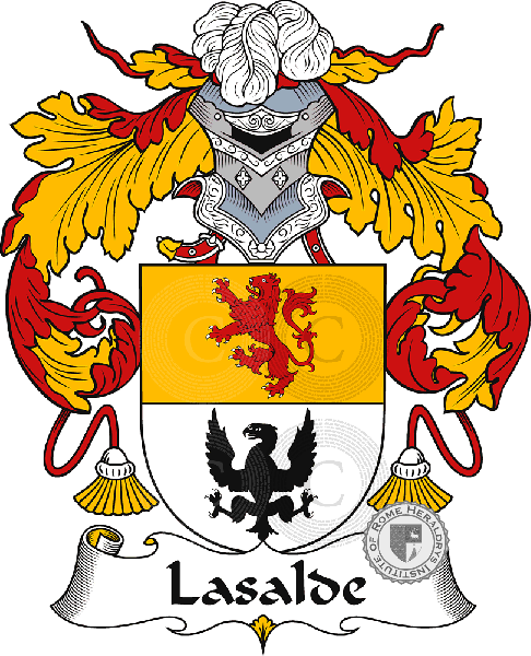 Coat of arms of family Lasalde