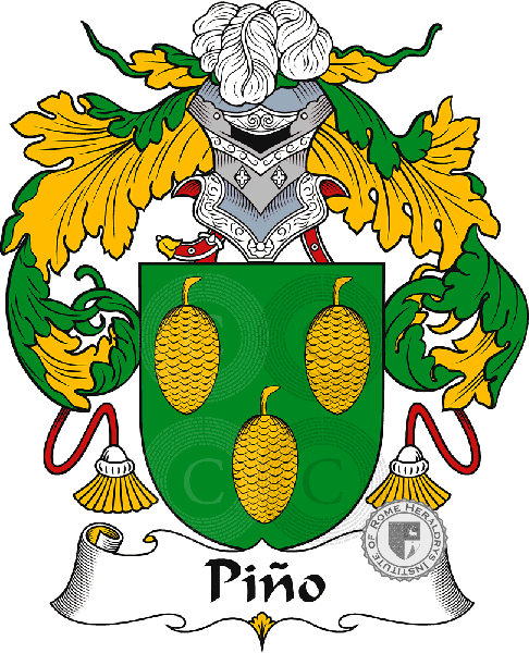Coat of arms of family Piño