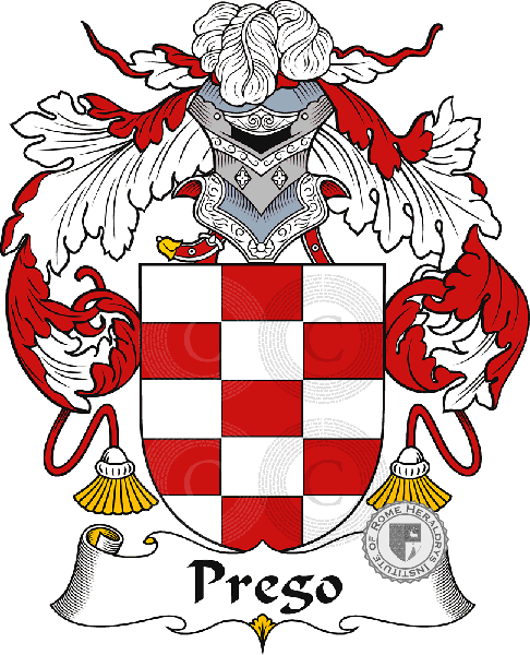 Coat of arms of family Prego or Priego