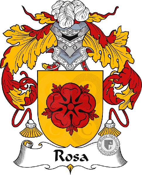 Coat of arms of family Rosa or Rosas