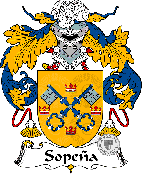 Coat of arms of family Sopeña