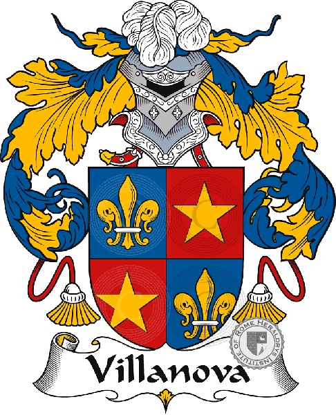 Coat of arms of family Villanova or Villanueva