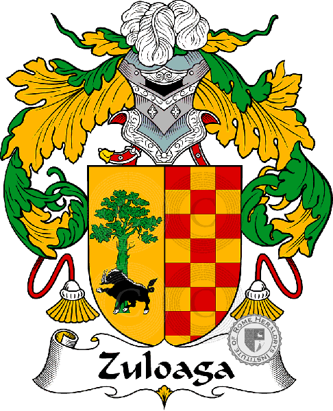 Coat of arms of family Zuloaga