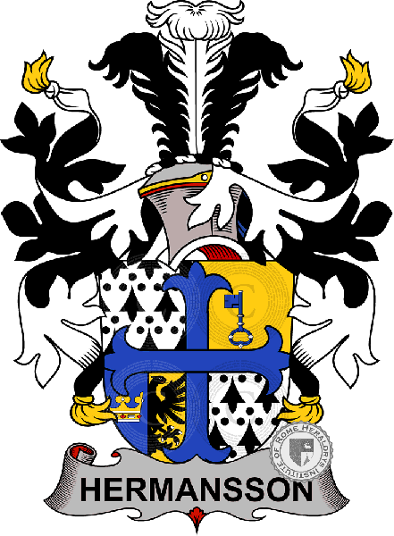 Coat of arms of family Hermansson (Suede)