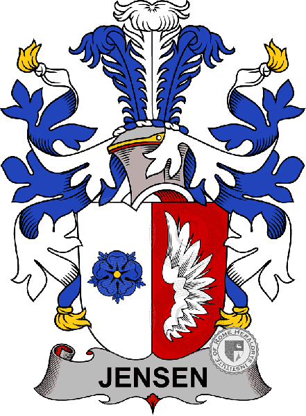 Coat of arms of family Jensen or Rosenvinge