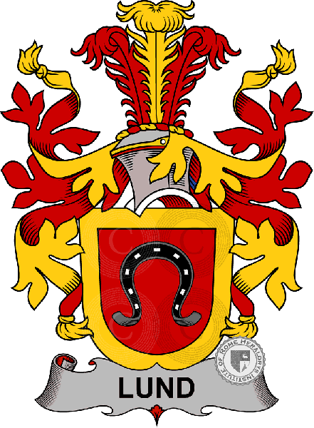 Escudo de la familia Lund (Swedish Origin)