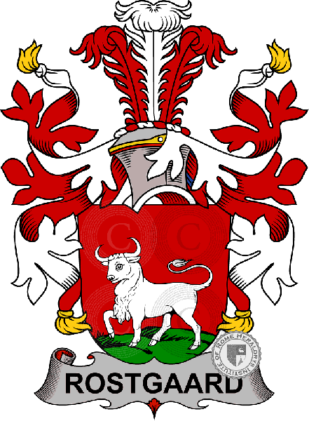 Coat of arms of family Rostgaard