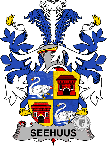 Coat of arms of family Seehuus or Svanenhielm