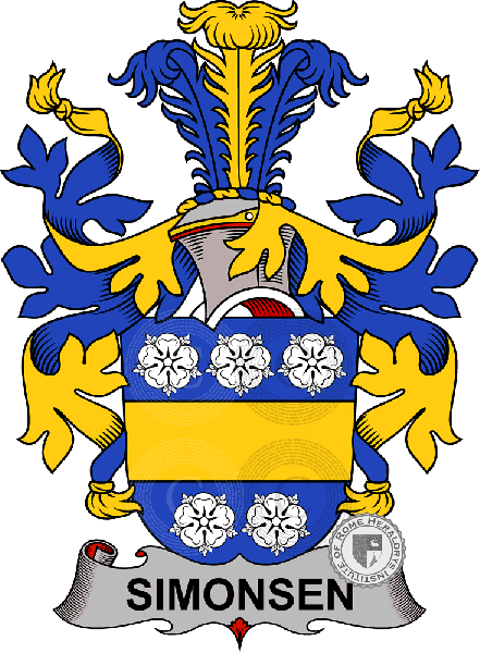 Escudo de la familia Simonsen (Cederfeld-Simonsen)