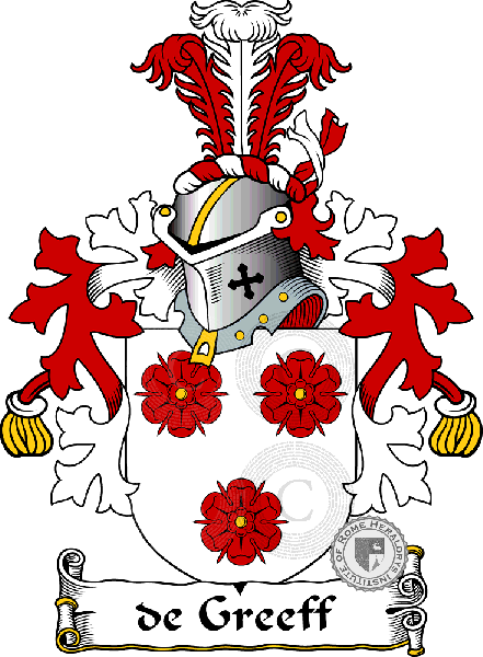 Coat of arms of family de Greeff