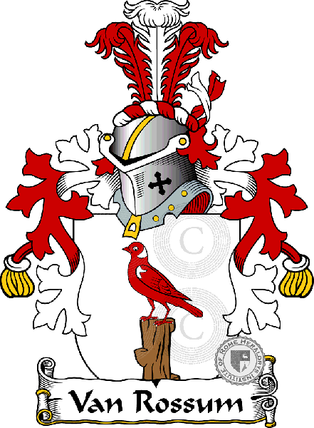 Coat of arms of family Van Rossum