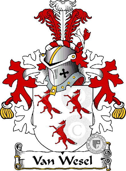 Coat of arms of family Van Wesel