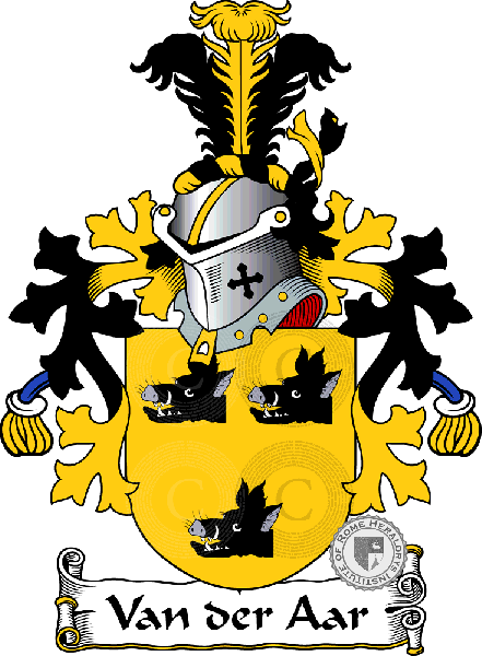 Coat of arms of family Van der Aar