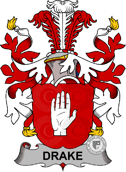 Escudo de la familia Drake (de Hagelsrum)