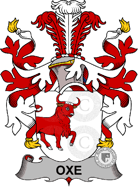 Coat of arms of family Oxe