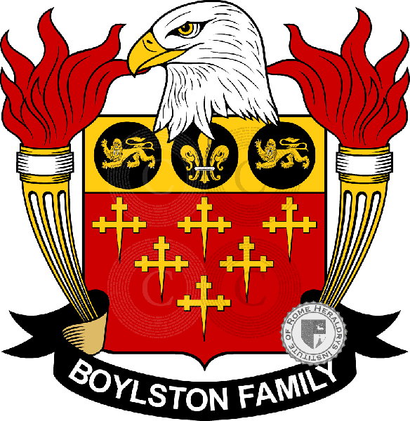 Coat of arms of family Boylston