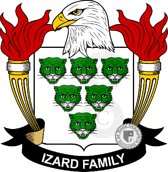 Brasão da família Izard