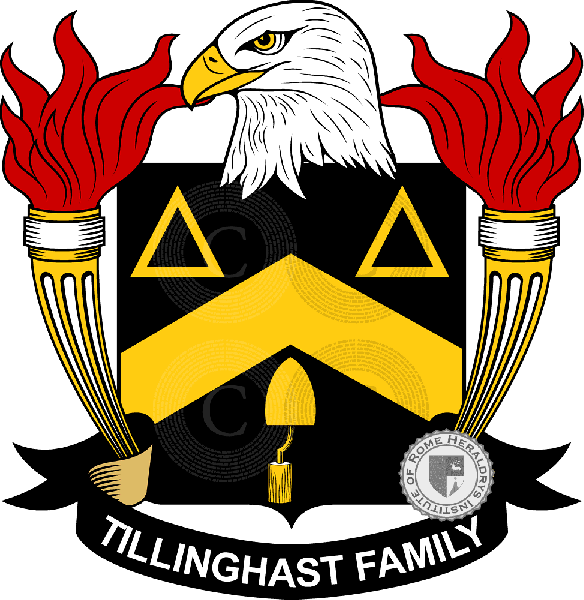 Coat of arms of family Tillinghast