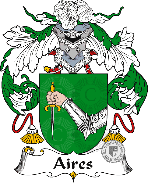 Coat of arms of family Aires