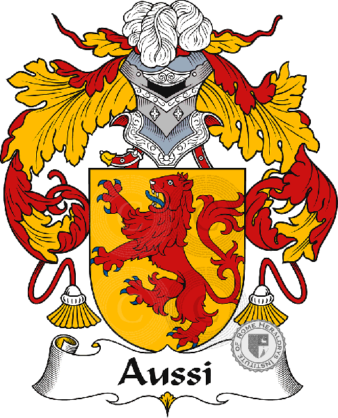 Coat of arms of family Aussi