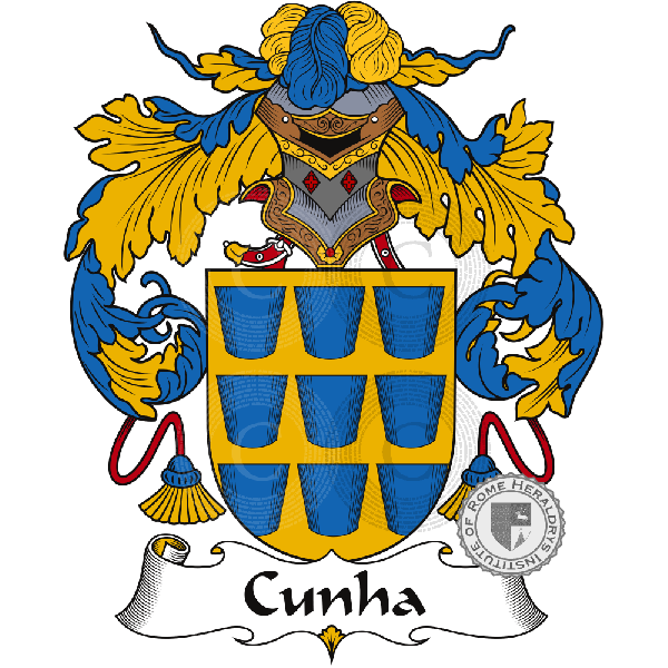 Coat of arms of family Cunha