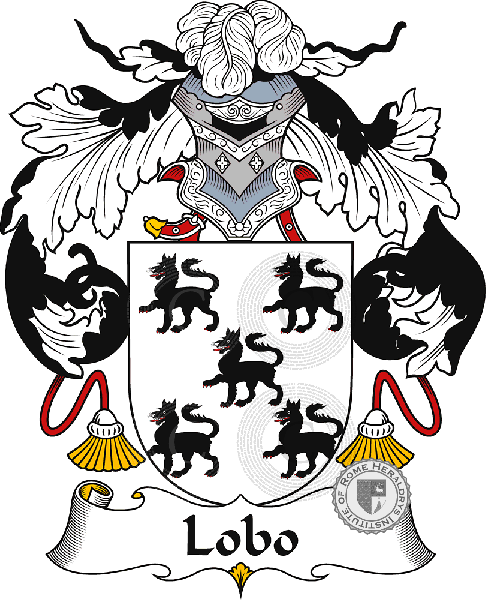 Coat of arms of family Lobo