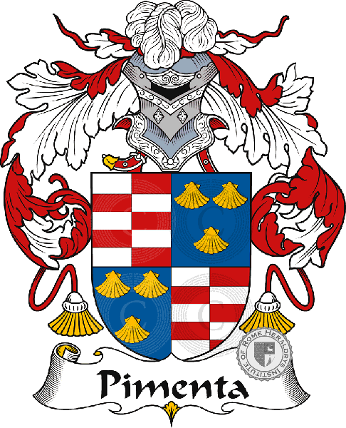 Coat of arms of family Pimenta