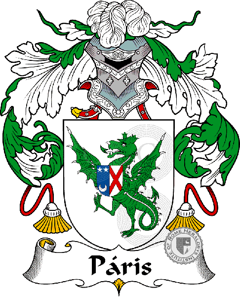 Coat of arms of family Páris or Paris
