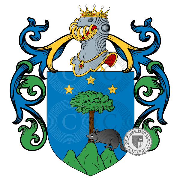 Escudo de la familia Ghironi - Ghiro - Ghirone - Ghironis