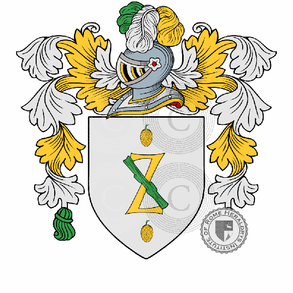 Coat of arms of family Zazzara