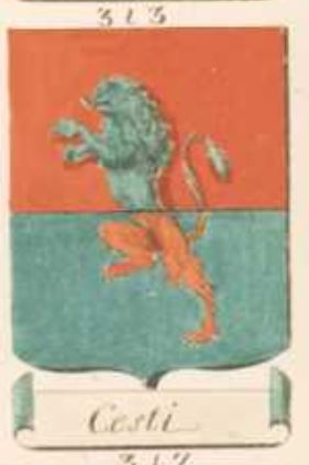 Coat of arms of family Cesti