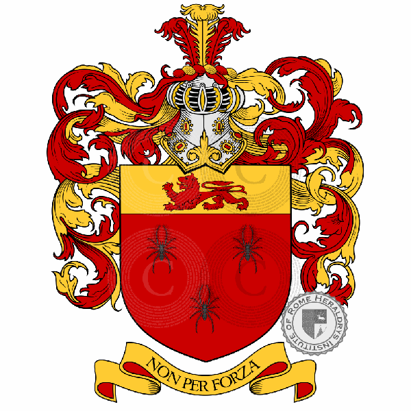 Coat of arms of family Ragno