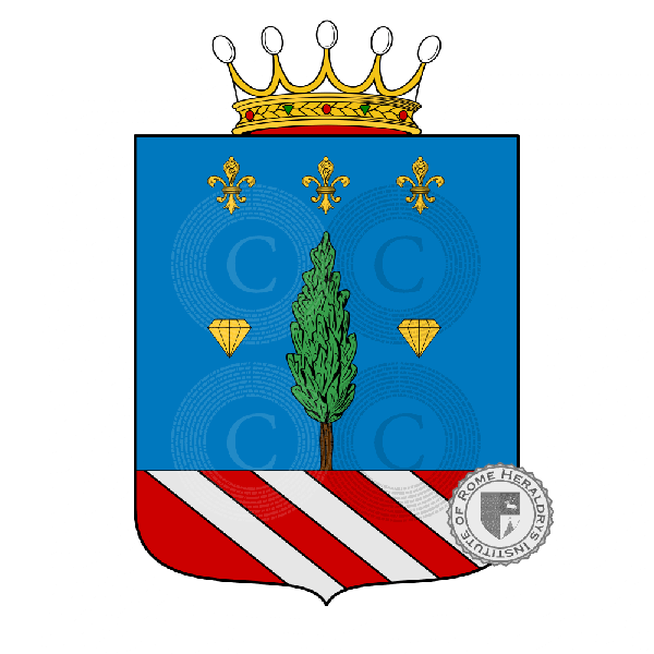 Coat of arms of family Racchetti