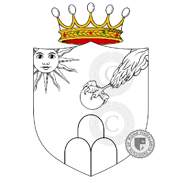 Coat of arms of family Piperni