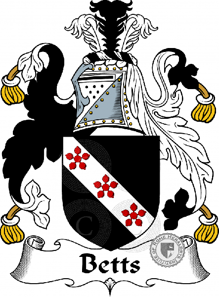 Coat of arms of family Betts