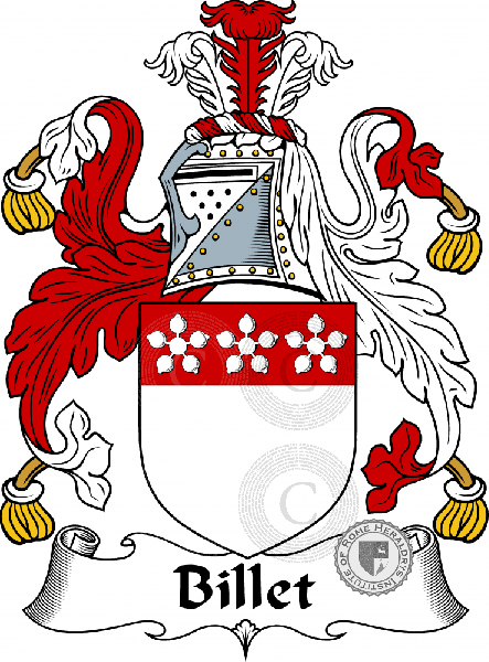 Coat of arms of family Billet