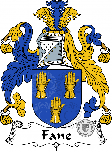Coat of arms of family Fane