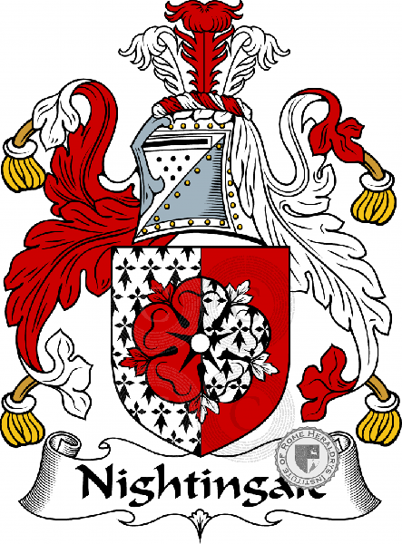 Coat of arms of family Nightingale