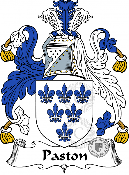 Coat of arms of family Paston