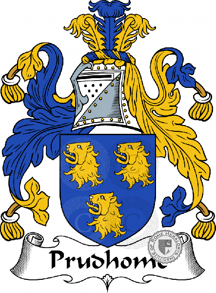 Coat of arms of family Prudhome