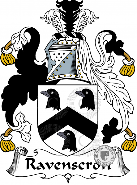 Coat of arms of family Ravenscroft