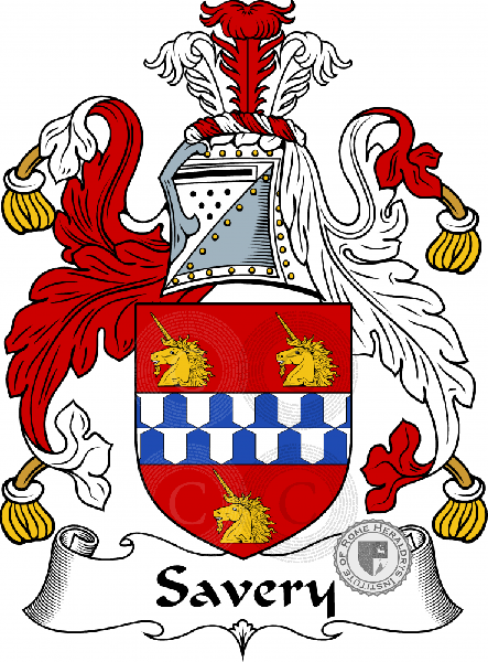 Coat of arms of family Savery