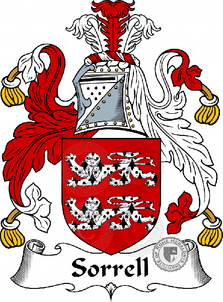 Coat of arms of family Sorrell