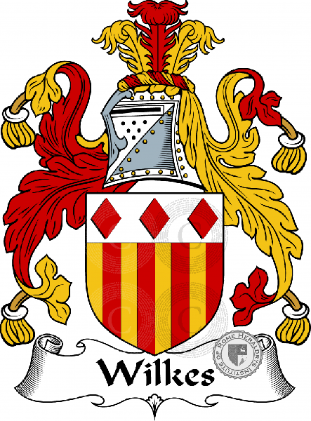 Coat of arms of family Wilkes