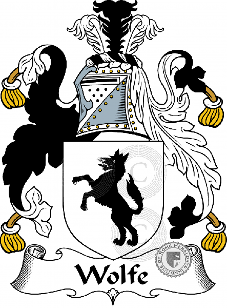 Coat of arms of family Wolfe